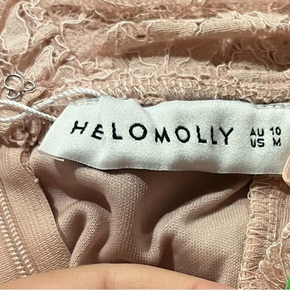 Hello Molly Letters on Love Lace Mini Dress in Pink M NWT - Picture 7 of 14